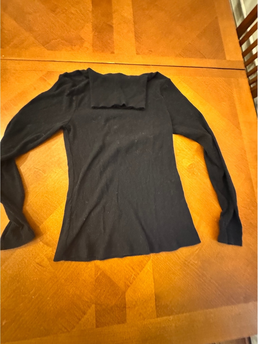 Old Navy Black Ribbed Long Sleeve Turtleneck top Size L 397